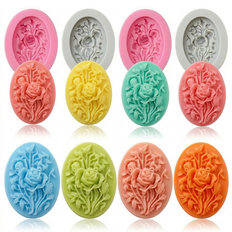แม่พิมพ์ซิลิโคน 4 ชิ้นรูปทรงดอ - Soap Making Instructions บทวิจารณ์และราคา